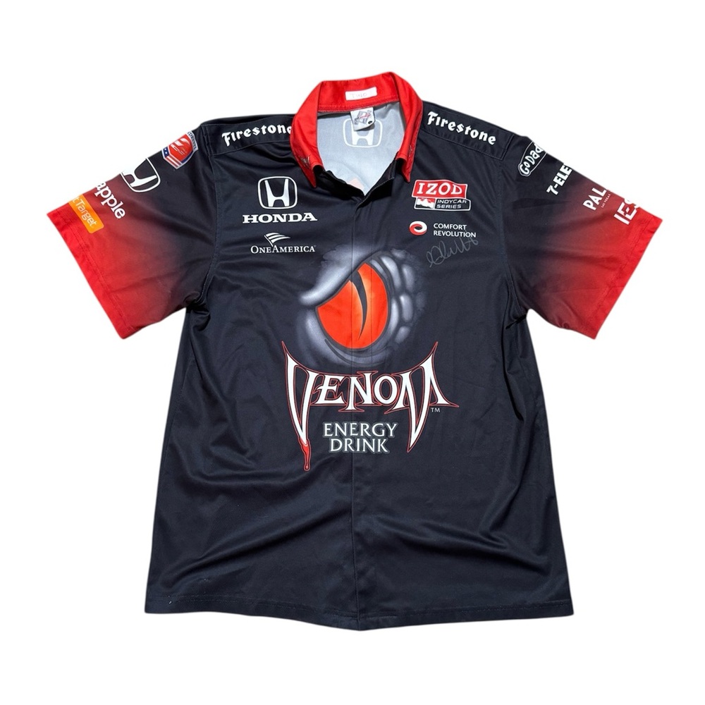 Michael Andretti Signed Venom Energy Racing Shirt size L